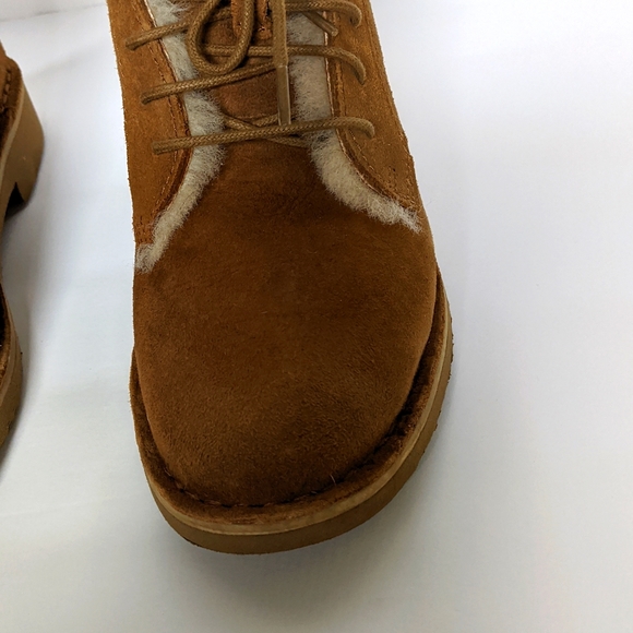 UGG Quincy UGG-plush Faux Shearling Lined Combat Mini Boots - Picture 6 of 15